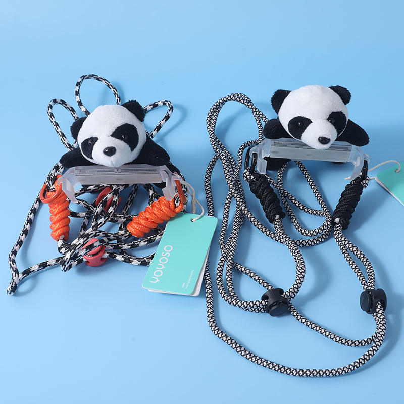 Serie YOYO panda - Panda sdraiato prono - tracolla per il telefono cellulare