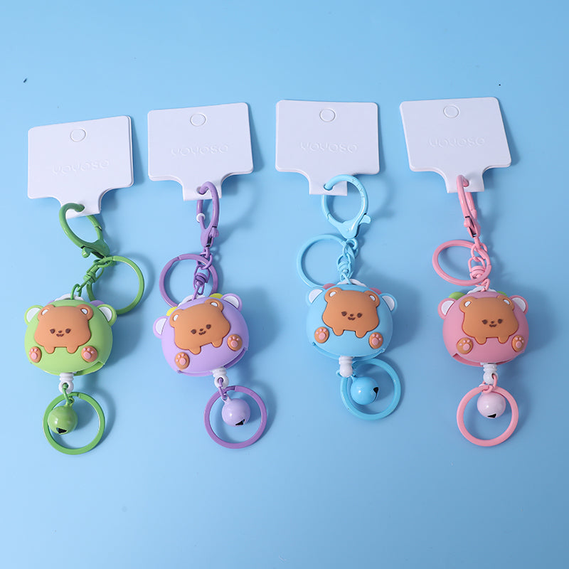 Catena portachiavi con fibbia facile da tirare - simpatico orsetto