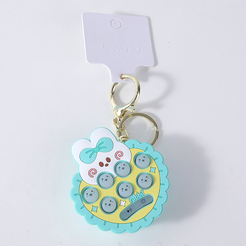 Portachiavi Whack-a-mole - coniglio con nodo a fiocco