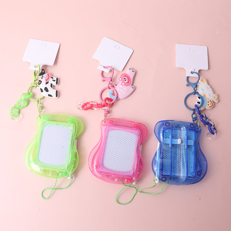 Portachiavi per bambini con blocco di scrittura per animali graffiti