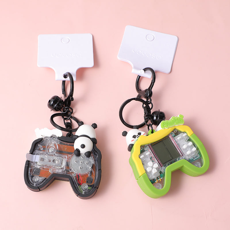 Portachiavi funzionale in PVC del panda grasso che rimane a casa