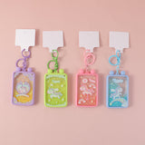 Portachiavi con cavallino di cristallo riempito d'olio