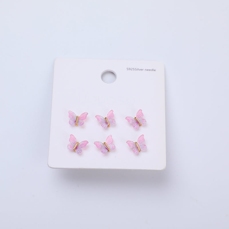 Orecchini a farfalla - 3 paia