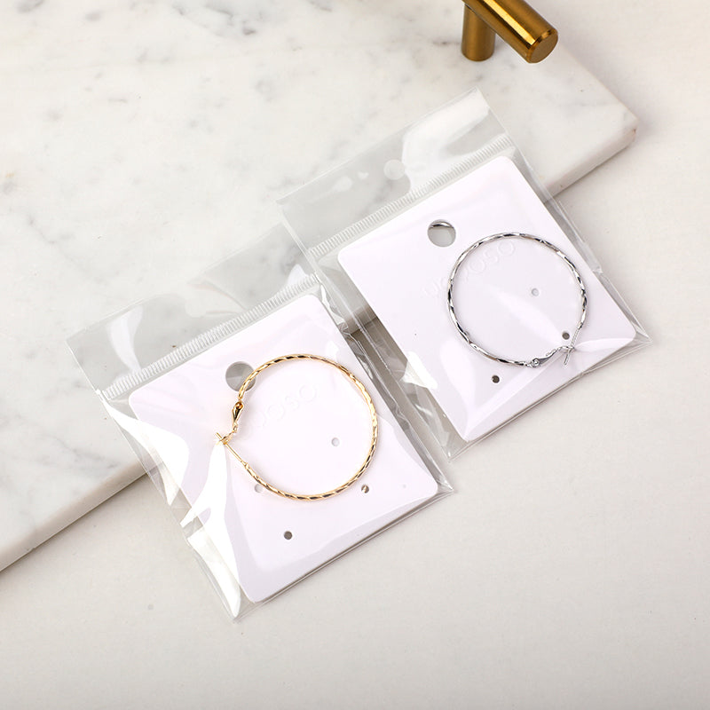 Orecchini a cerchio versatili-4cm (025) - un paio