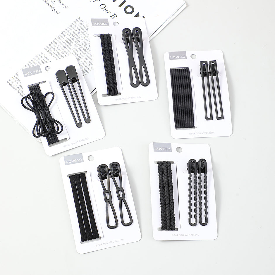 Elegante forcina nera 5 pz