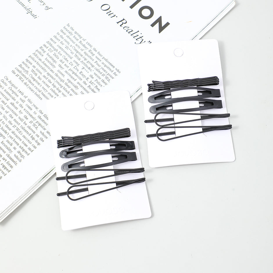 Forcina per capelli cava nera 5pz