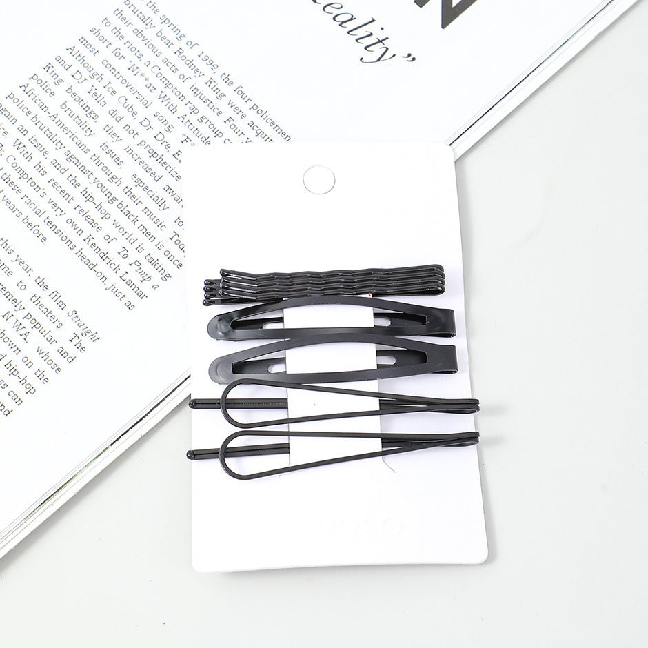 Forcina per capelli cava nera 5pz