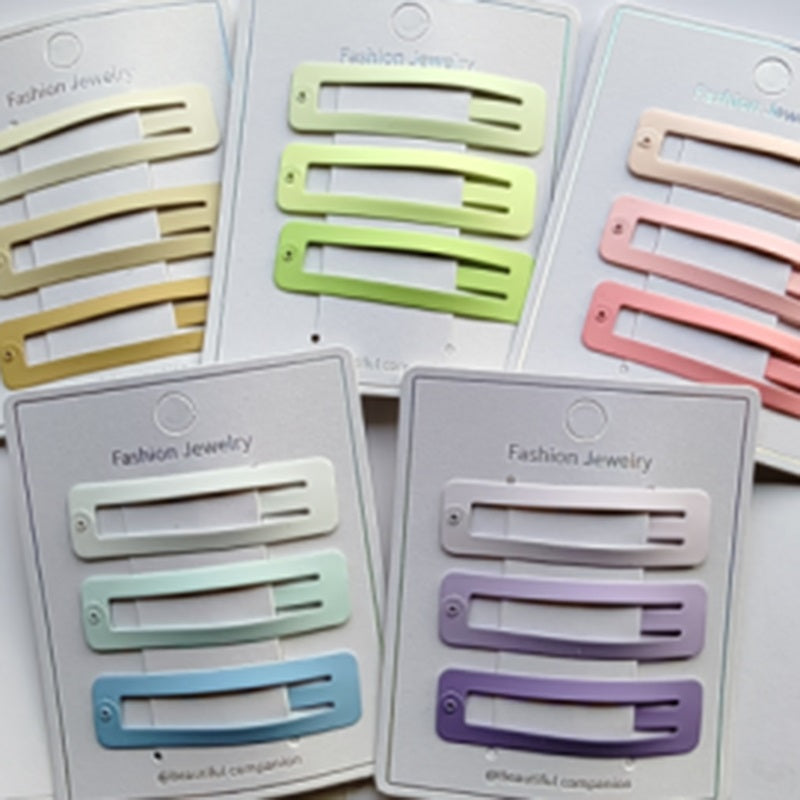 Clip BB quadrata a colori a molla 3 pz