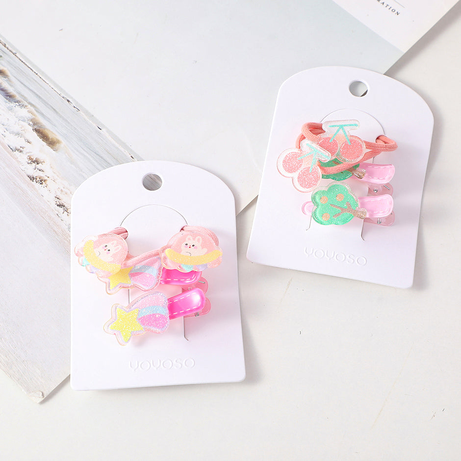 Set di accessori per capelli per bambini serie Glitter 4 pz