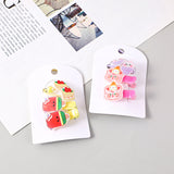 Set di accessori per capelli per bambini da dessert 4 pz