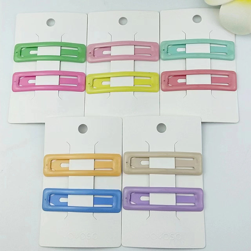Clip BB quadrata colorata -2pz