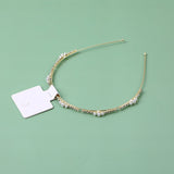 Cerchietti per capelli in lega di perle di strass moda-7