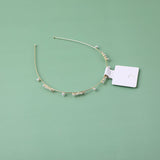 Cerchietti per capelli in lega di perle di strass moda-10