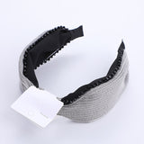 Cerchietti per capelli semplice in tessuto a scacchi-3