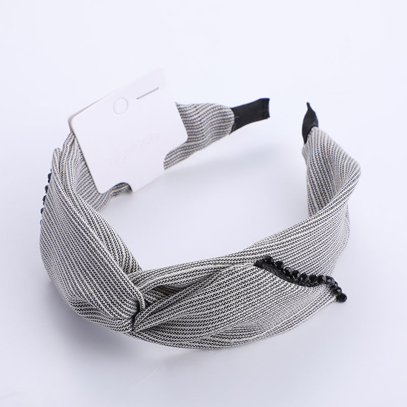 Cerchietti per capelli in tessuto a scacchi semplici