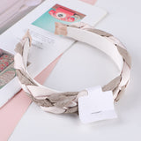 Cerchietti per capelli con treccia a scacchi scuri