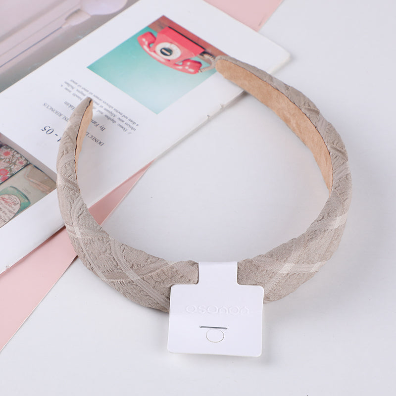 Cerchietti per capelli liscia a scacchi scuri