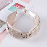 Cerchietti per capelli annodata a scacchi scuri