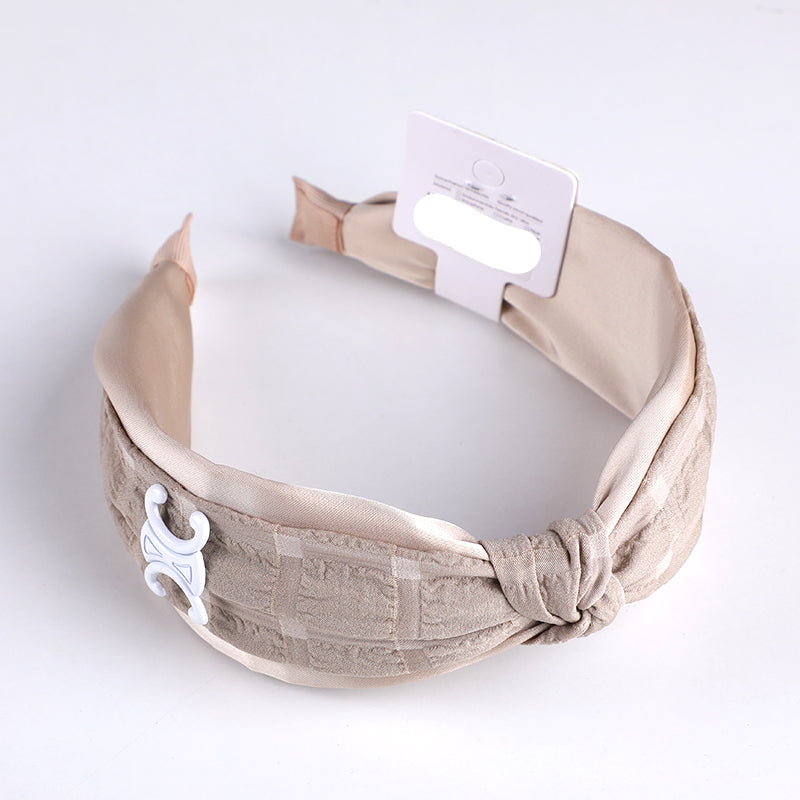 Cerchietti per capelli annodata a scacchi scuri