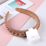 Cerchietto per capelli con treccia e catena