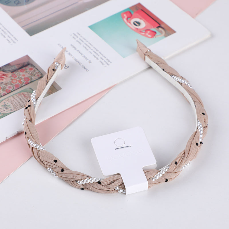 Cerchietto per capelli sottile con dile a pois