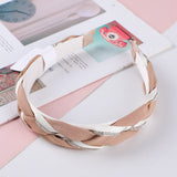 Cerchietti per capelli con treccia di strass in tessuto monocromatico