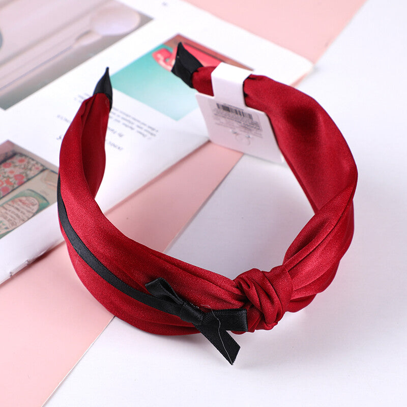 Serie rossa - Cerchietti per capelli con fiocco semplice