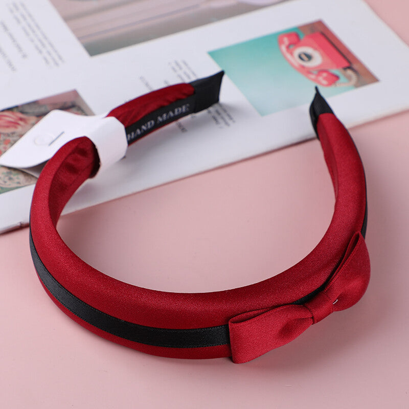 Serie rossa -Cerchietti per capelli con fiocco piccolo e semplice