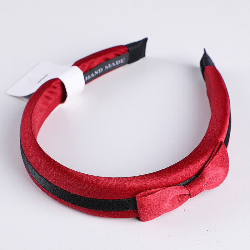 Serie rossa -Cerchietti per capelli con fiocco piccolo e semplice