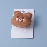 Fermaglio per capelli in tessuto con orsetto-2