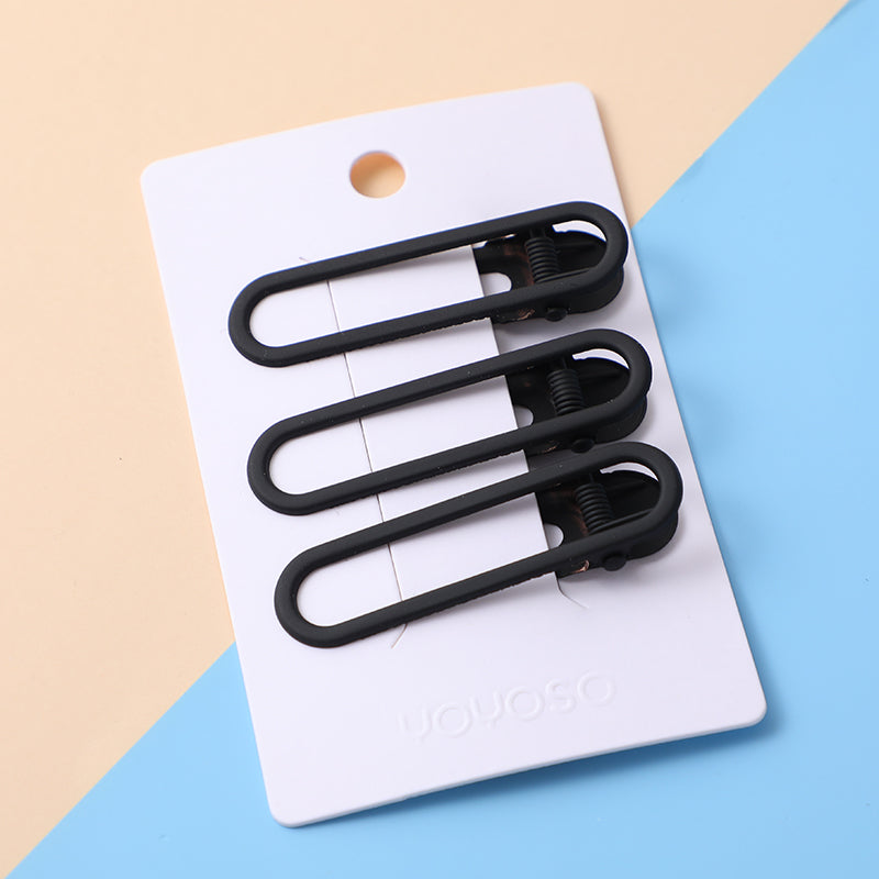 Clip ovale opaca a becco d'anatra - 3 pz