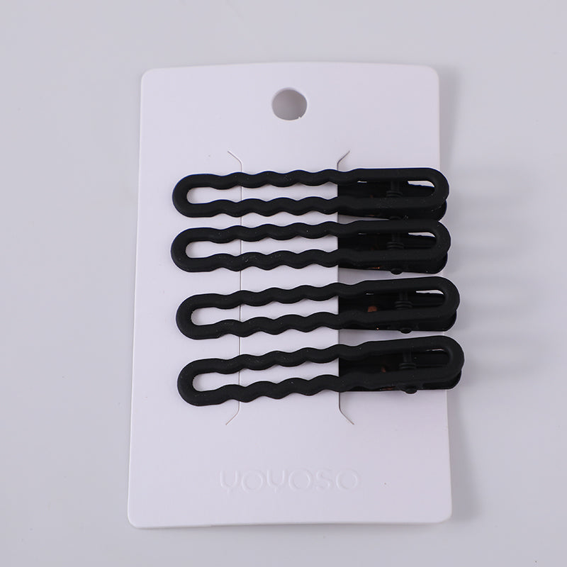 Clip a becco d'anatra ondulato opaco-4 pz