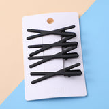 Clip a becco d'anatra incrociato opaco-4 pz