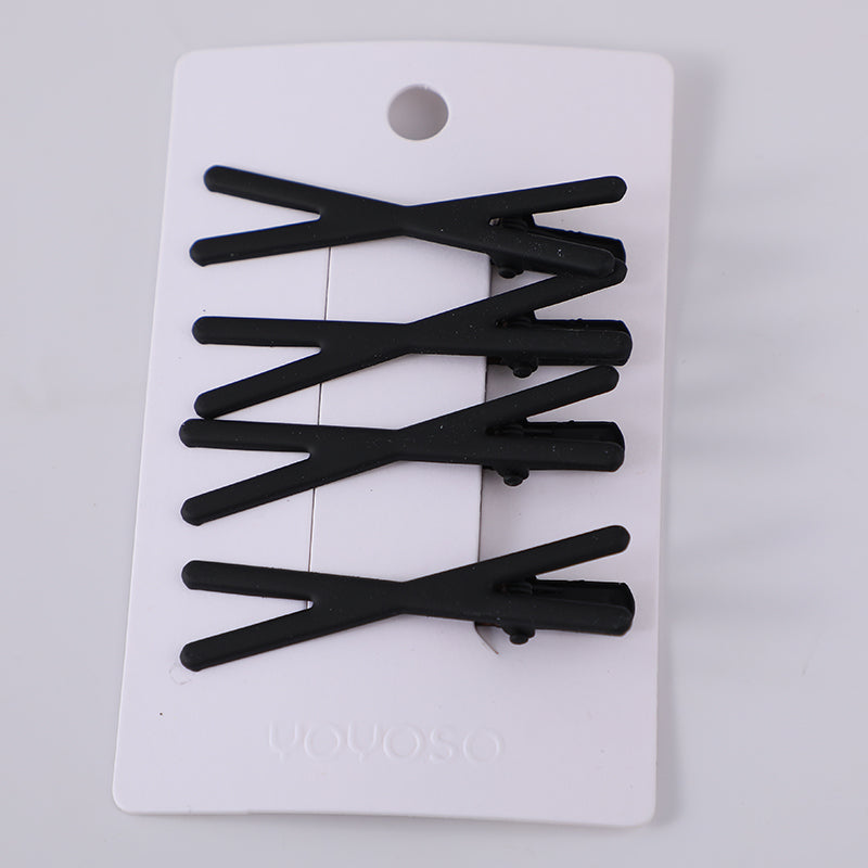 Clip a becco d'anatra incrociato opaco-4 pz