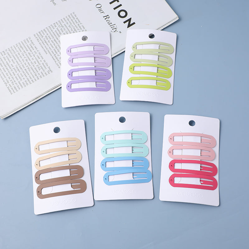 Ragazze caramelle colore ovale BB clip 4pz