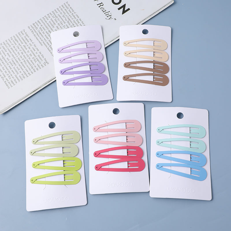 Clip BB per Capelli, Colore Caramella, a Forma di Goccia d'Acqua