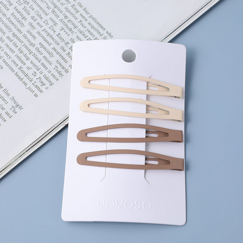 Clip BB per Capelli, Colore Caramella, a Forma di Pisello 4pz