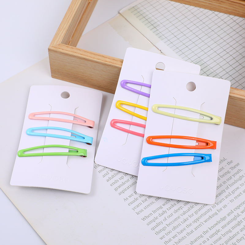 Fermaglio per capelli a pisello colorato Expoxy 3pz