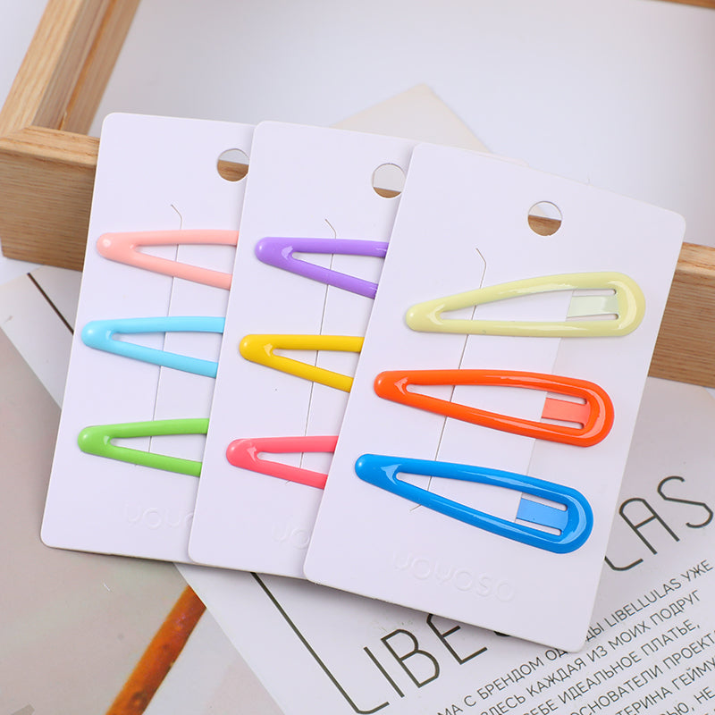 Fermaglio per capelli a goccia d'acqua colorata Expoxy 3pz