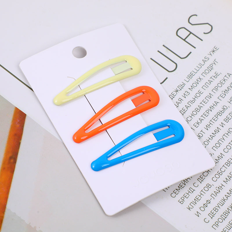 Fermaglio per capelli a goccia d'acqua colorata Expoxy 3pz