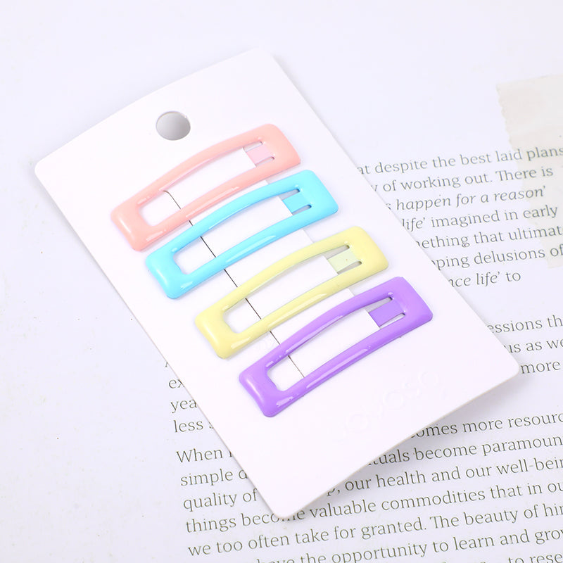 Fermaglio per capelli quadrato colorato Expoxy 4pz