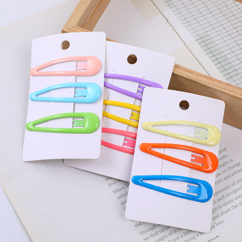 Expoxy colorato grande goccia d'acqua clip per capelli 3 pz