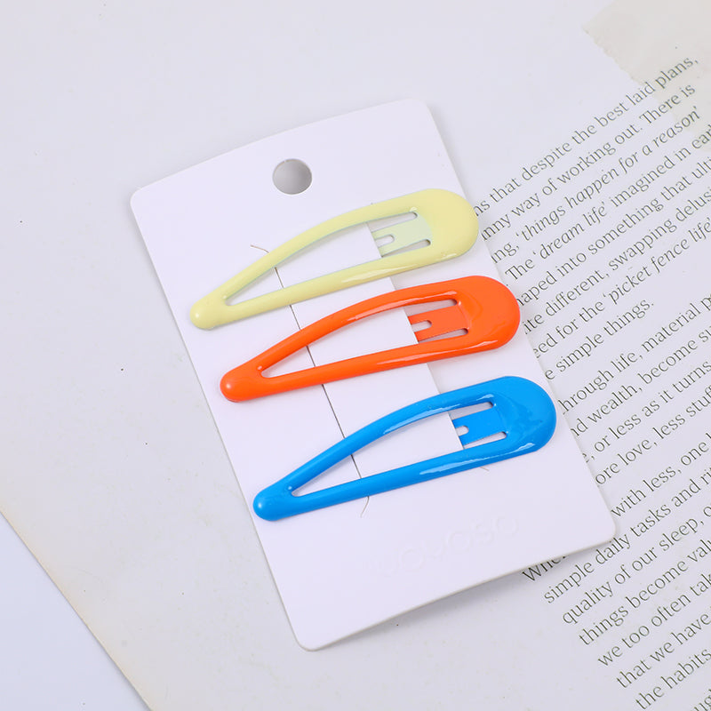 Expoxy colorato grande goccia d'acqua clip per capelli 3 pz