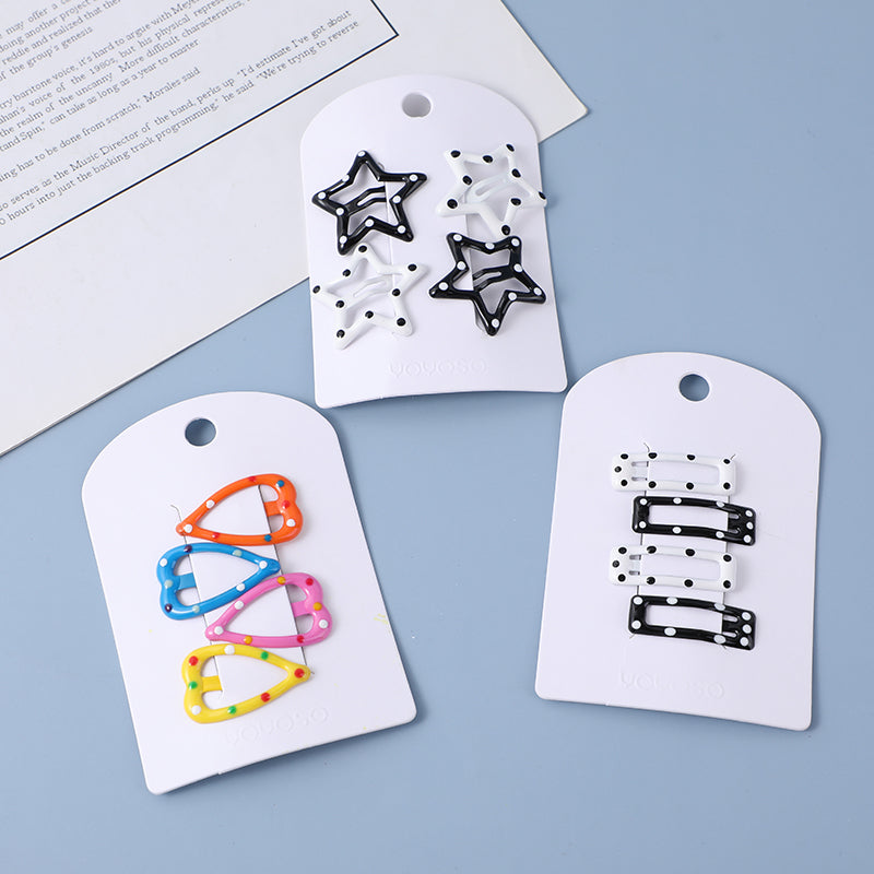 Clip BB a forma di punti simpatici per bambini-4pz