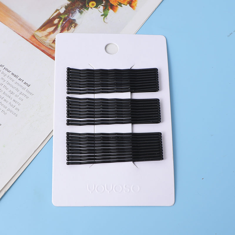 Spille per capelli ondulati a una riga con scheda posteriore-28pz