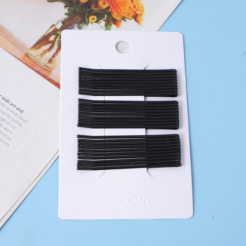 Spilla per capelli piatta a una riga con scheda posteriore-28pz