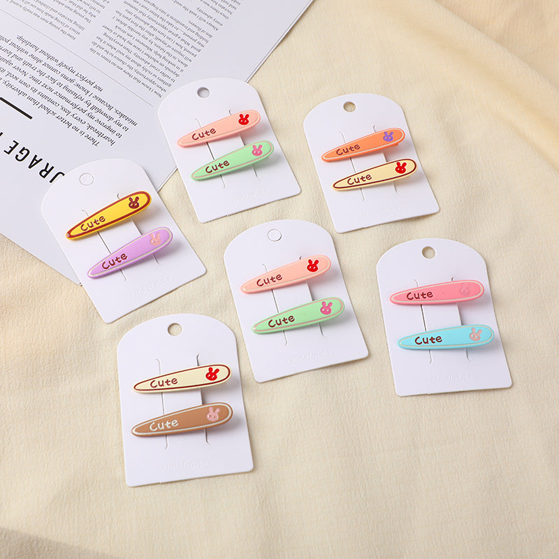 Fermaglio per Capelli in Lega con Lettere in Resina Epossidica