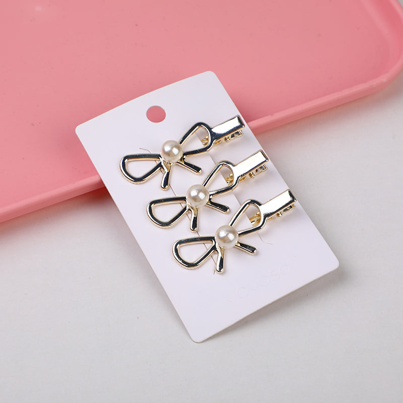 Fermaglio per Capelli in Lega con Fiocco di Perle