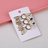 Fermaglio per Capelli in Lega a Forma di Coniglio con Perle