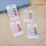 Fermaglio per capelli epossidico colorato con foglie rosa-3 pezzi